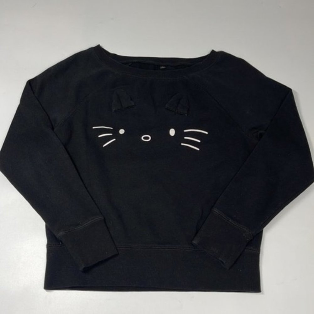 VANS x Hello Kitty Women's Black Long Sleeve Sweatshirt Size Small S